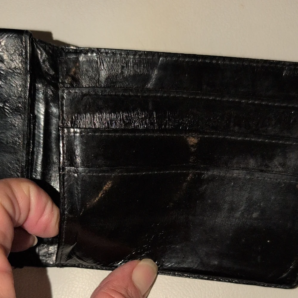 Black Eel  Leather Wallet